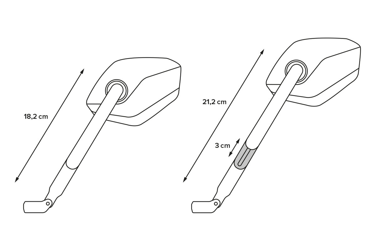 SW-Motech Spiegel Set Sport für Yamaha Tracer 700 (19-)