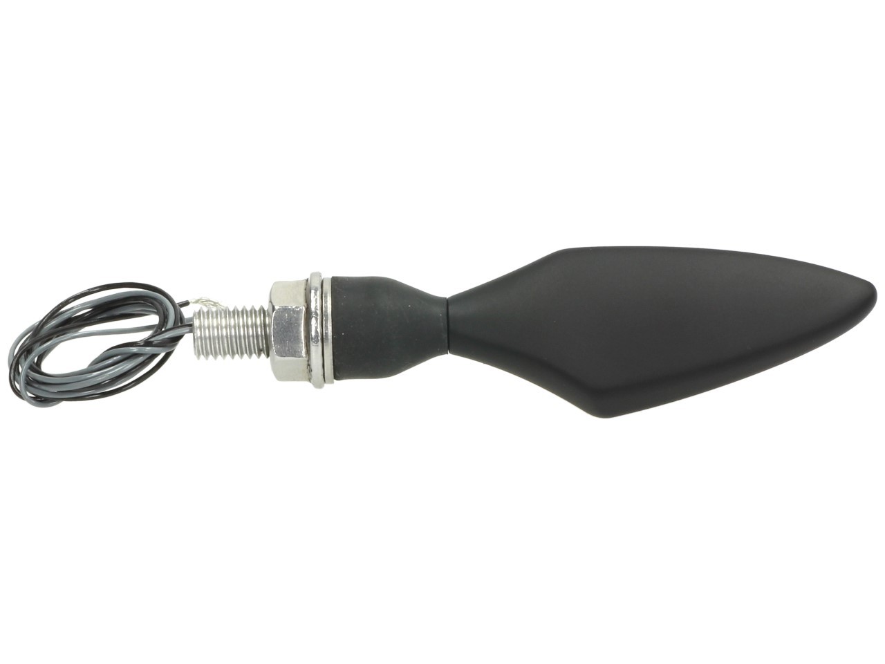 Kellermann Blinker, Rhombus Dark, Stahl, LED, VR/HL, 12 V, schwarz seidenmatt, M8x20, E-geprüft