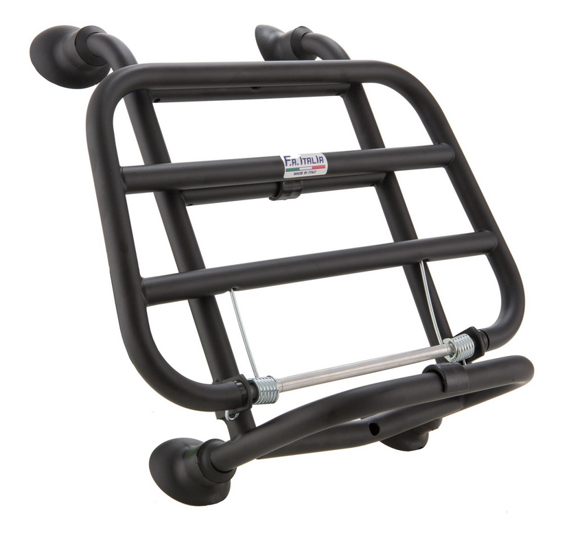 Gepäckträger vorne für Vespa Primavera /​Sprint /​Elettrica 50-150ccm, klappbar, schwarz matt