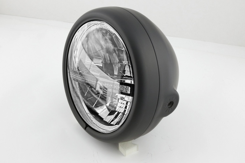 HIGHSIDER pro 5 3/4 Zoll Scheinwerfer Pecos Typ 12 LED Schwarz Seitliche Befestigung, Mit TFL