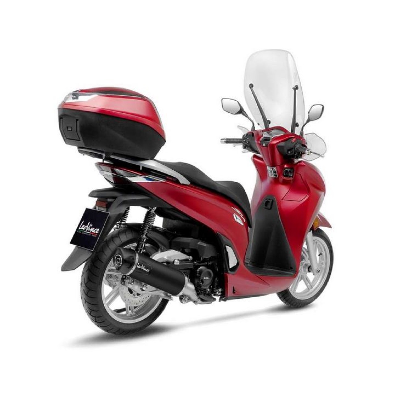 LeoVince Auspuffanlage SBK Nero für Honda SH 350 i, Edelstahl schwarz, slip on, E-Gutachten