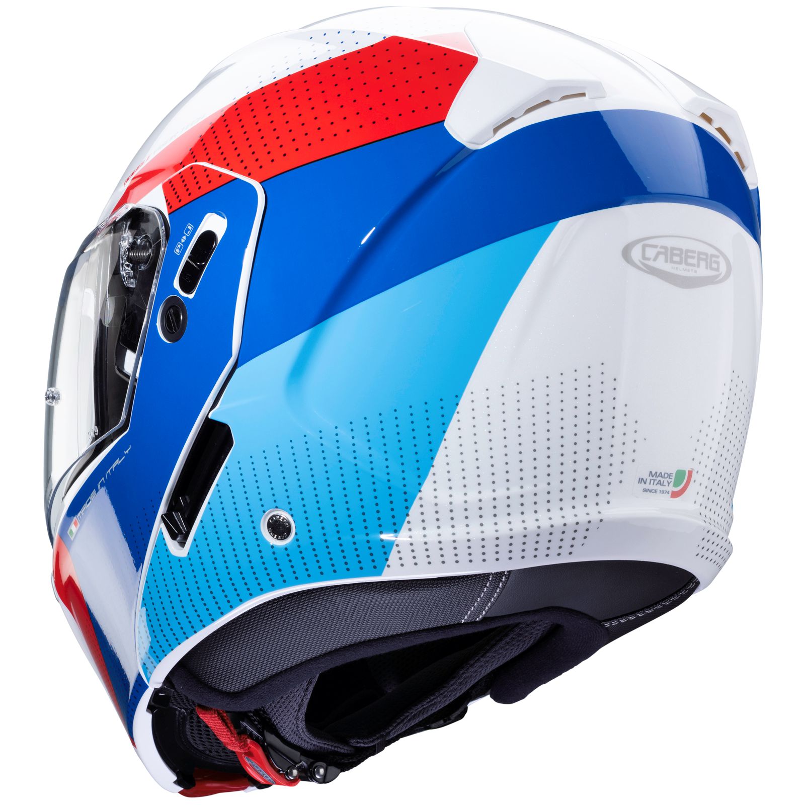 Caberg Helm Horus Scout, weiß metallic/rot-blau