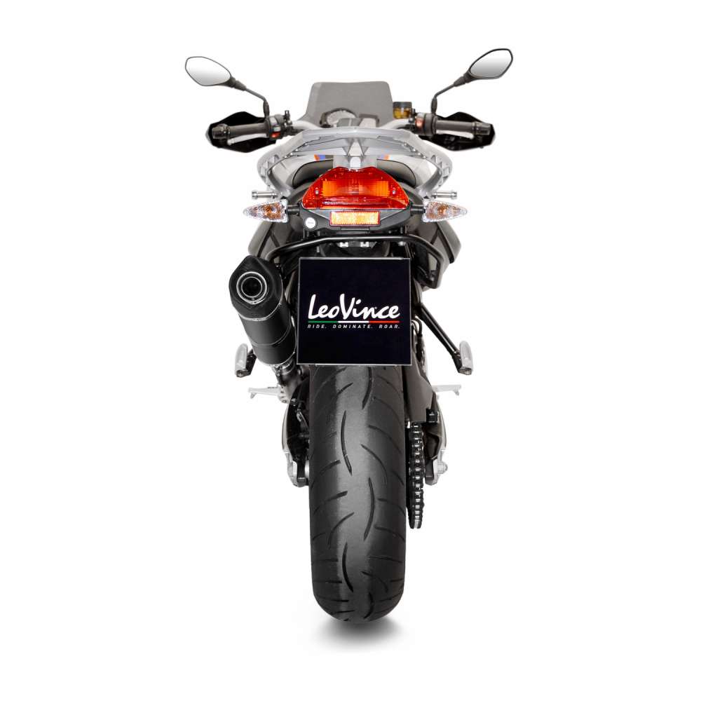 LeoVince Auspuffanlage LV One Evo für BMW F 800 GT /R, Edelstahl schwarz, slip on, Euro4, ABE