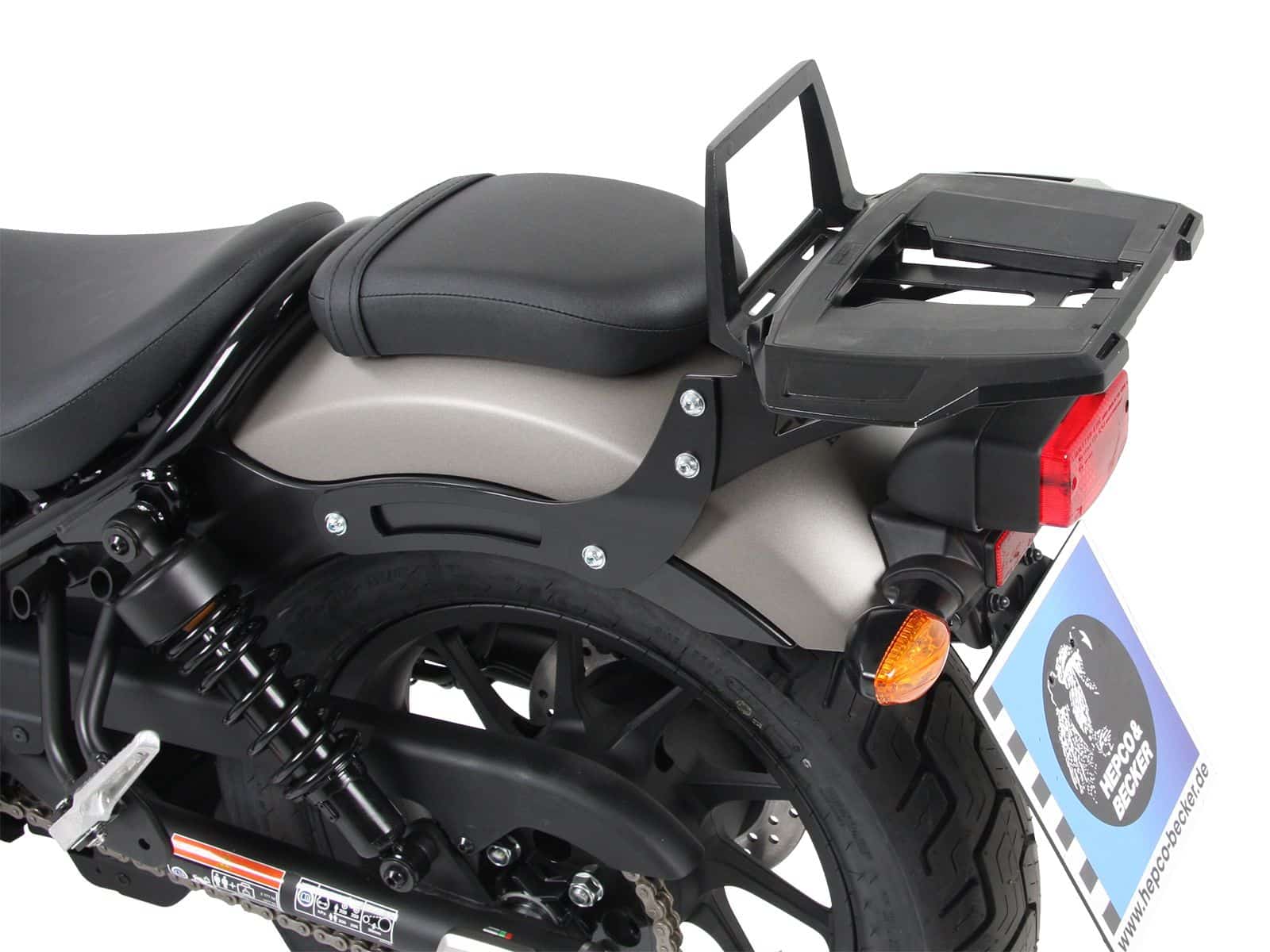 Alurack Topcaseträger schwarz für Honda CMX 500 Rebel (17-) Hepco & Becker