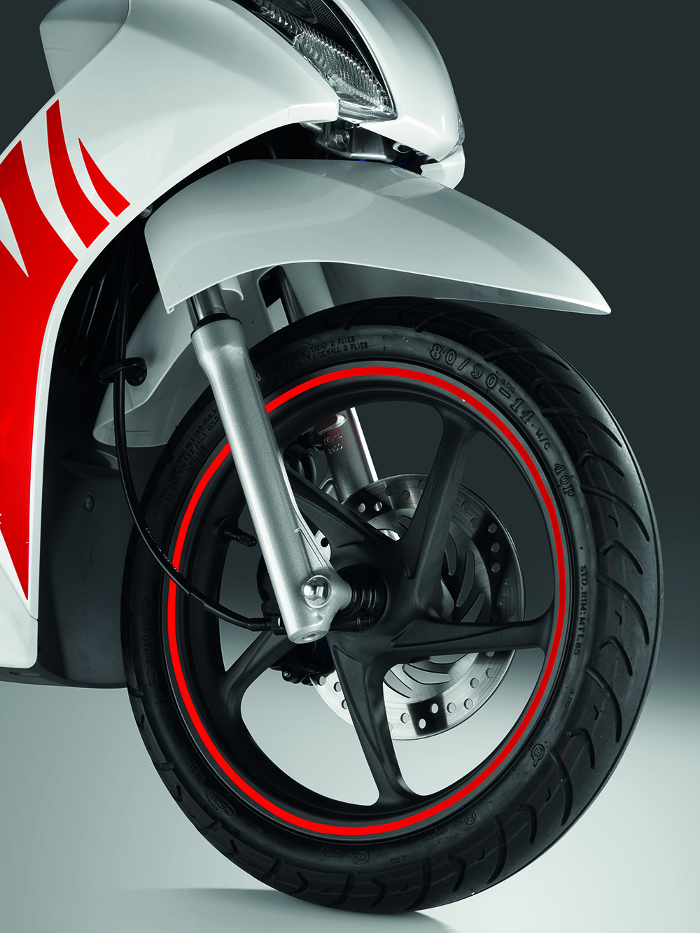 Original Honda PCX/ Vision50/ Vision110 Felgendekor Aufklebersatz rot