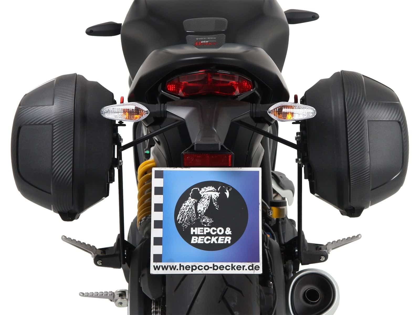 C-Bow Seitenträger schwarz für Ducati Monster 797 (17-20) Hepco & Becker