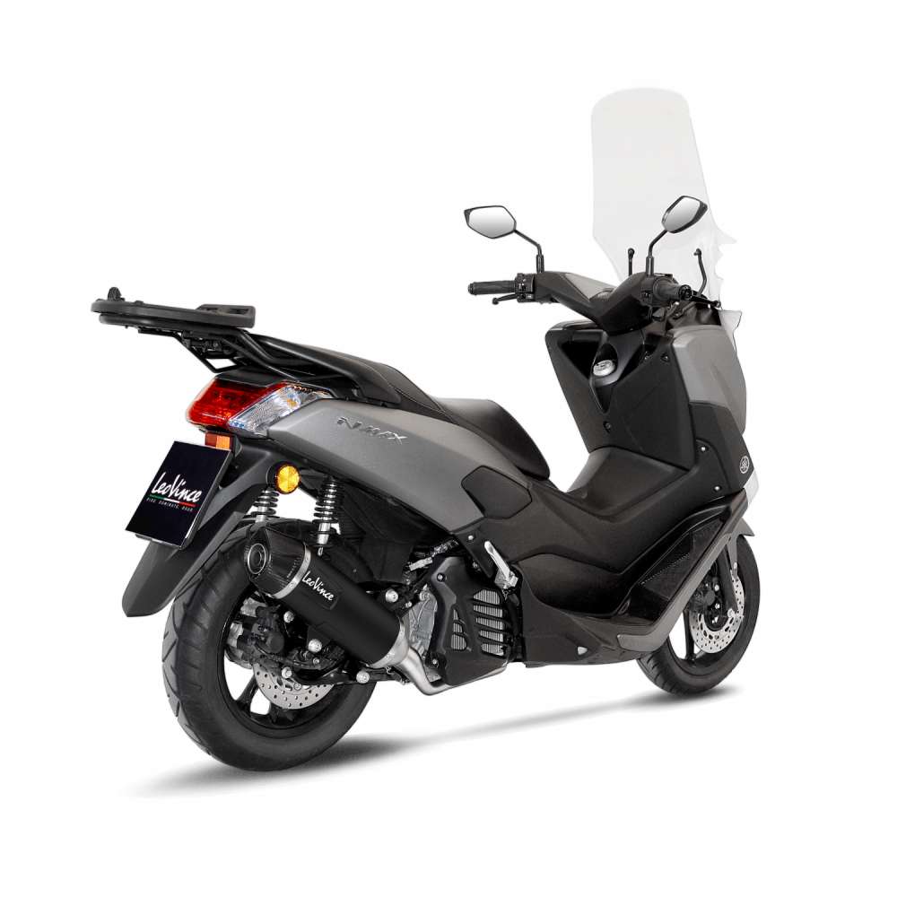 LeoVince Komplettanlage Nero für Yamaha GPD 125 N-Max, Edelstahl schwarz, Euro4, E-Gutachten