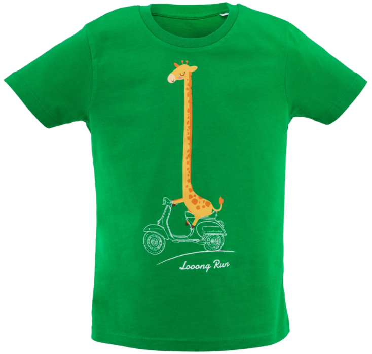 Kinder T-Shirt "Looong Run", grün