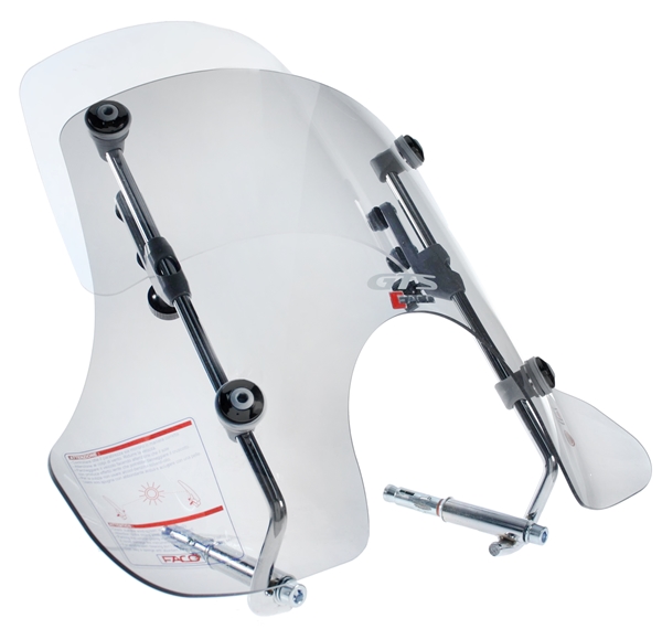 Windschild FACO "Twin-Screen" für Vespa GTS/​GTS Super/​GT/​GT L 125-300ccm (-22), getönt