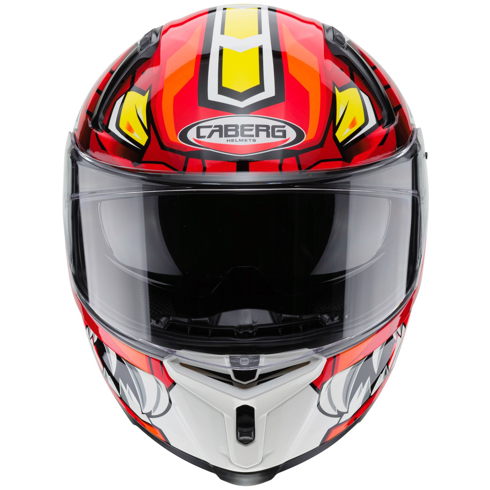 Caberg Helm Avalon Giga, weiß/rot-gelb