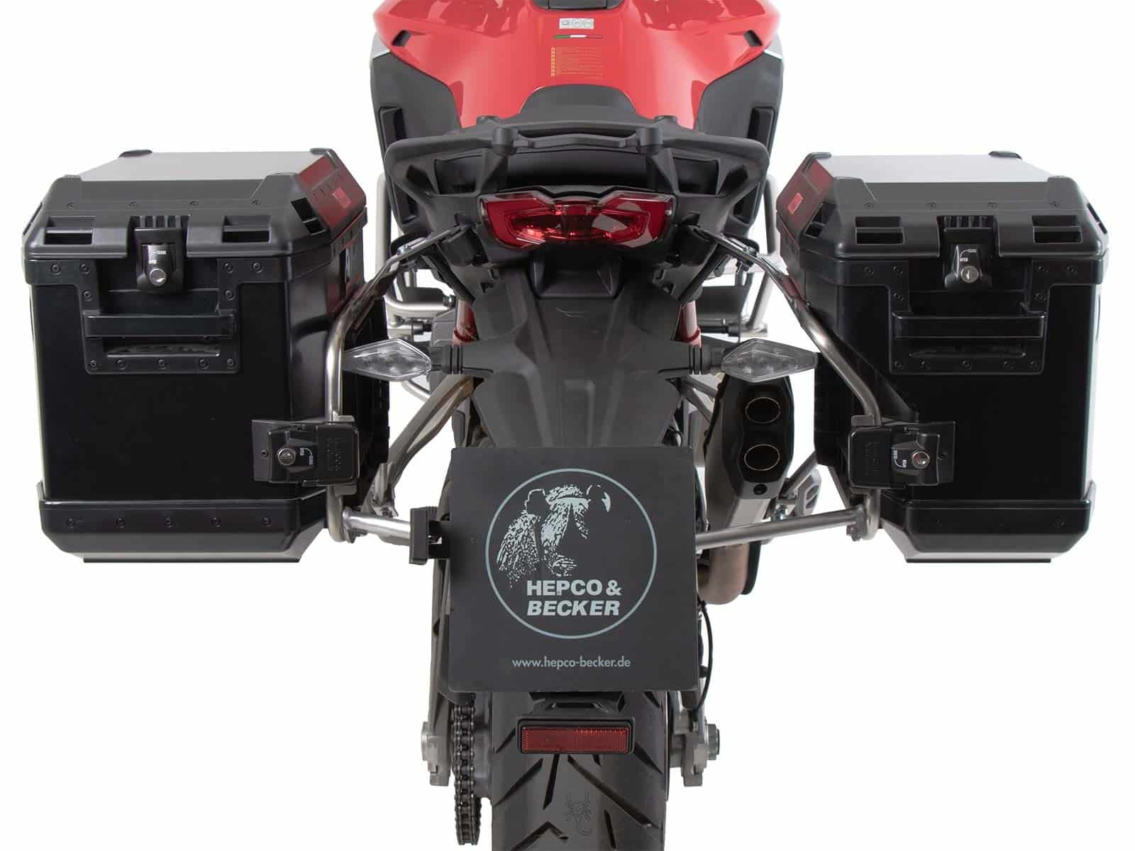 Kofferträgerset Cutout inkl. Kofferset Xplorer Cutout schwarz für Ducati Multistrada V4 (25-)