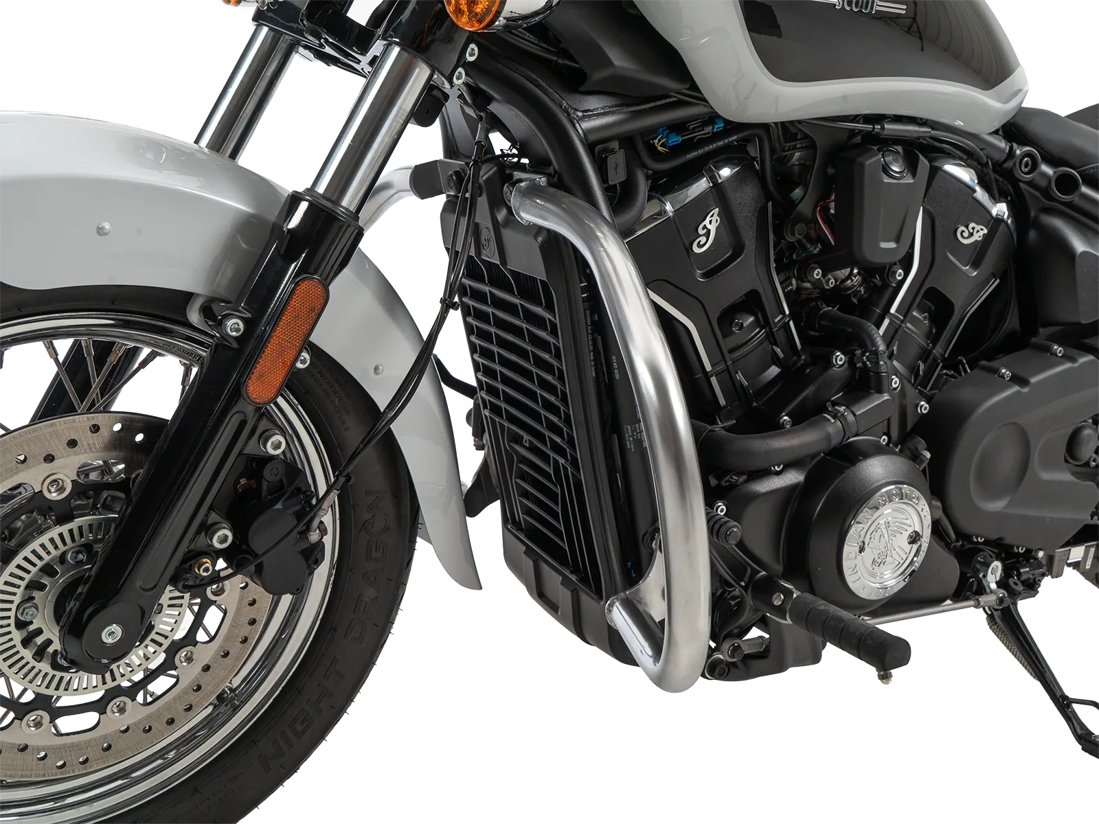 Motorschutzbügel chrom für Indian Scout Sixty Classic (25-) (mit vorverlegter Fußrastenanlage)