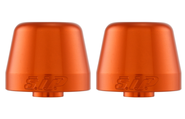 Lenkerendengewichte links/rechts für Vespa Primavera/​Sprint/​ET/​LX/​LXV/​S, orange matt