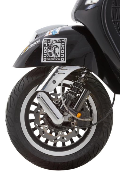 Stoßdämpfer "Black Edition", vorne für Vespa Primavera/​Sprint 50 -150ccm 2T/​4T AC, schwarz