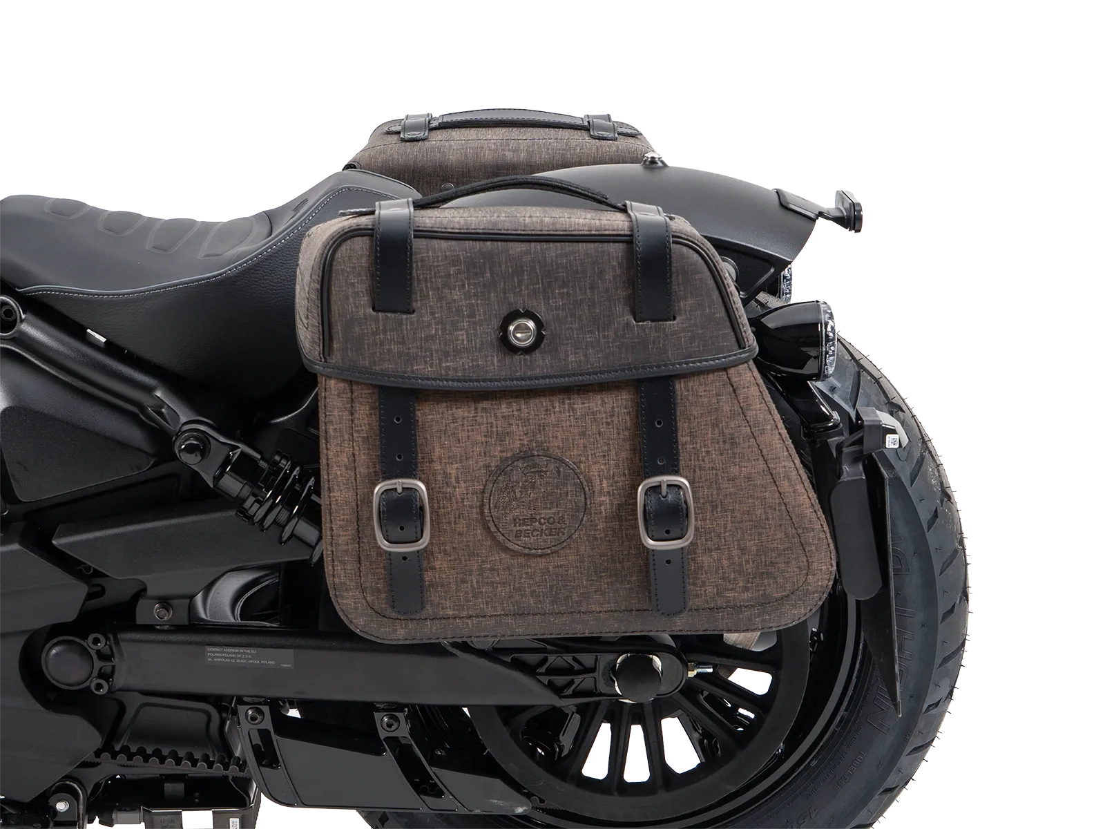 Cutout Taschen Set braun inkl. Halter für Indian Scout Sixty Classic (25-) Hepco & Becker