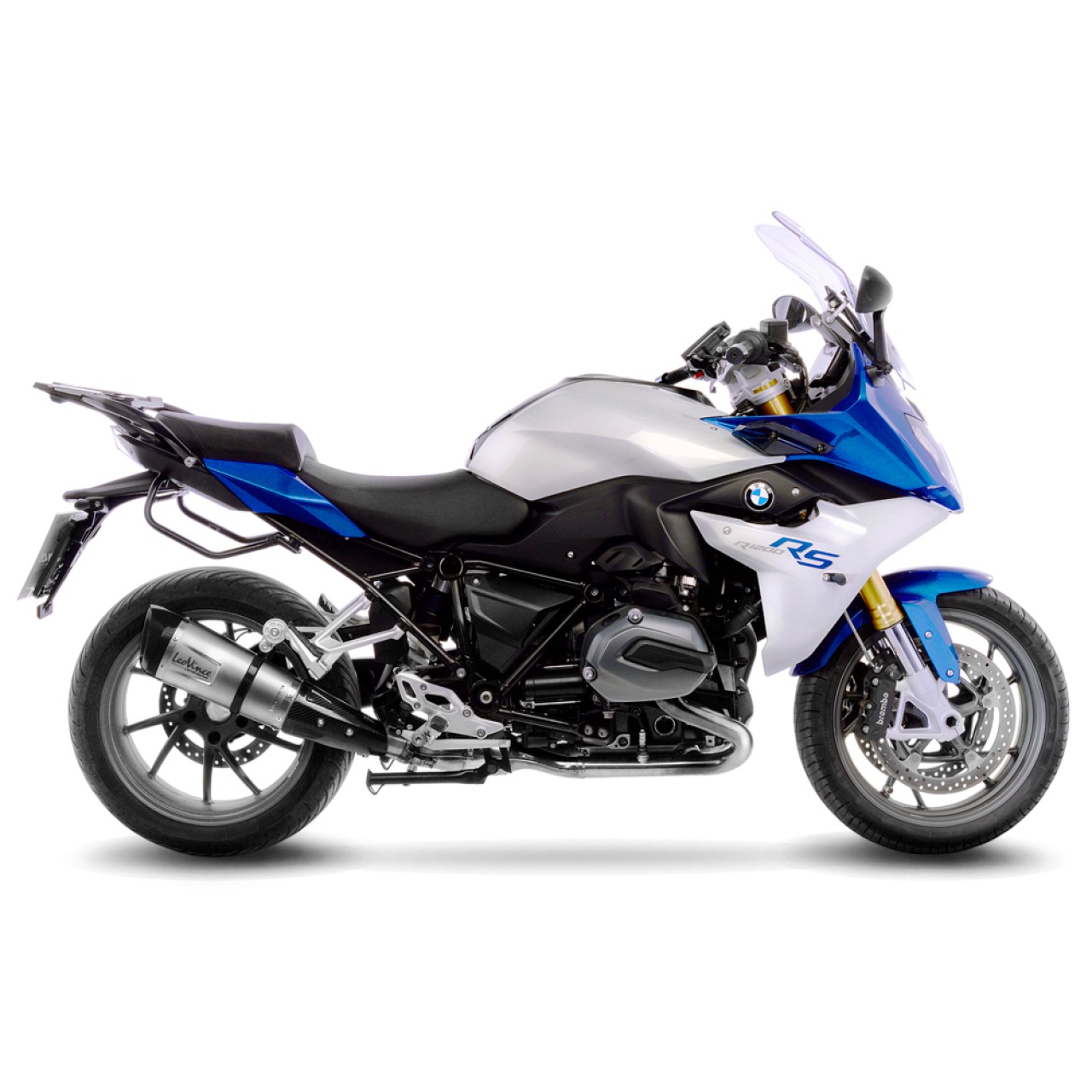 LeoVince Auspuffanlage Factory S für BMW R 1200 R /RS, Titan, silber, slip on, Euro4, E-Gutachten