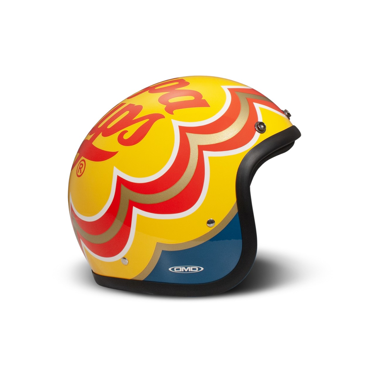 DMD Jethelm Retro, gelb, glänzend, Candy, Fiberglas, ECE 22.06