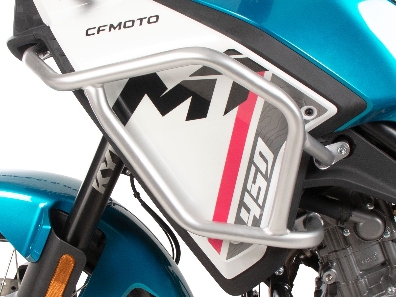 Tankschutzbügel silber für CF Moto 450 MT (24-) Hepco & Becker