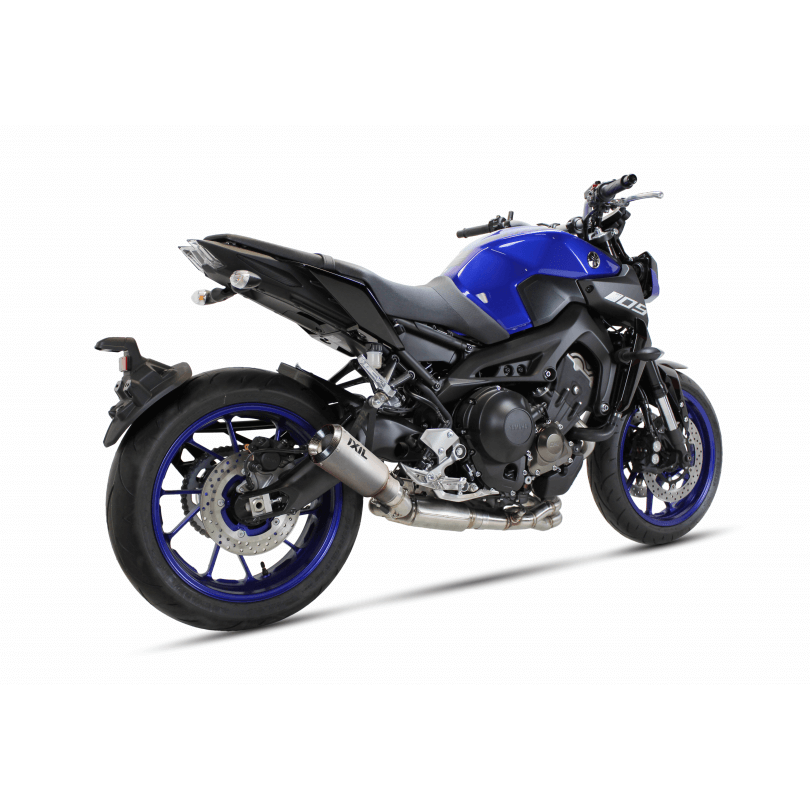 IXIL RB Komplettanlage mit Kat für Yamaha Tracer 900, Edelstahl schwarz, E-geprüft, Euro3+4