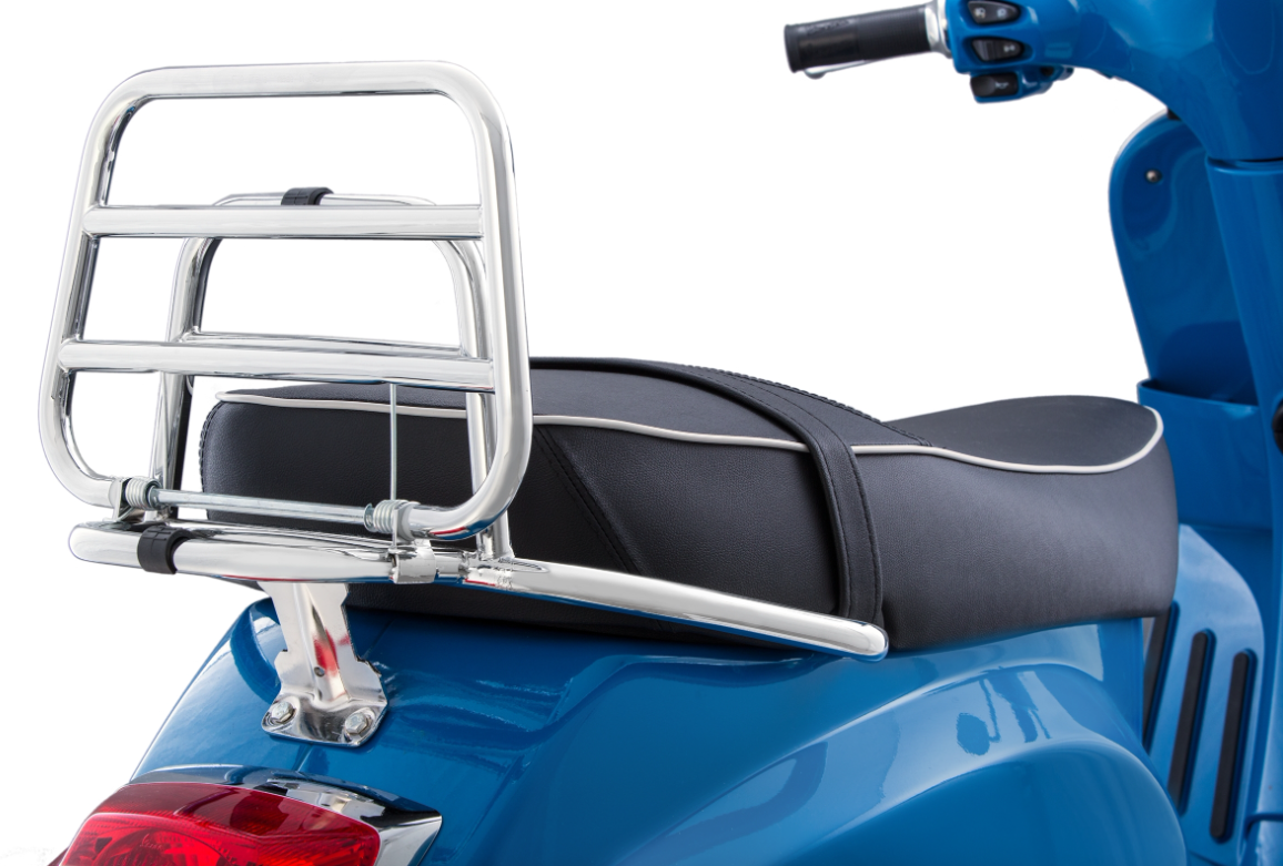 Gepäckträger hinten für Vespa LX /​LXV /​S 50-150ccm, klappbar, chrom