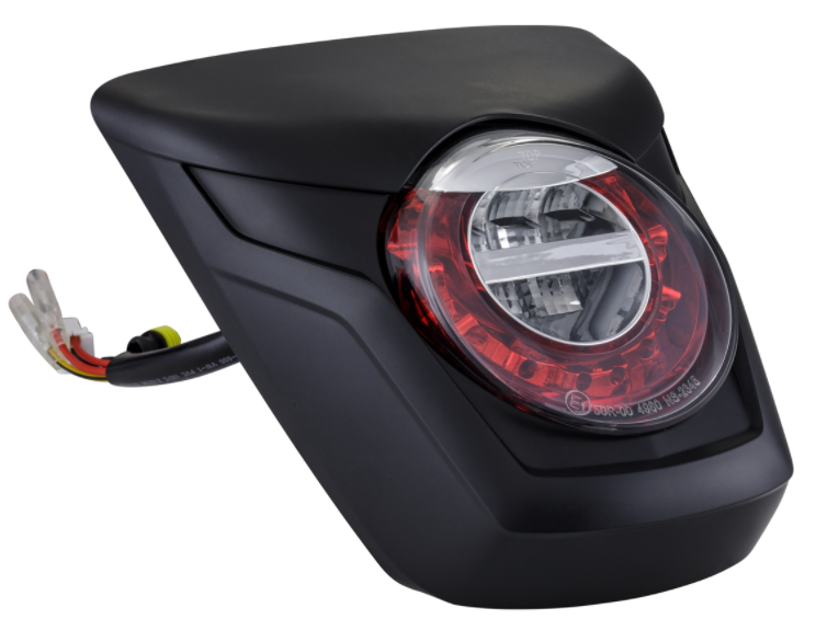 Rücklicht LED rot für Vespa Primavera/​Sprint 50-150ccm, Rand - schwarz matt