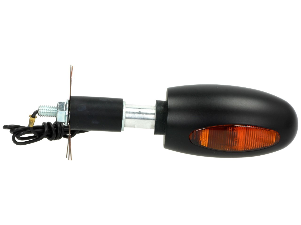 Kellermann Blinker, BL 1000 yellow, Aluminium, Halogen, VR/VL, 12 V, 21 W, schwarz seidenmatt