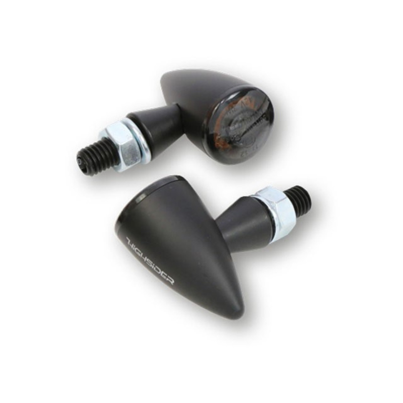 HIGHSIDER pro Apollo Bullet LED Rück-, Bremslicht, Blinker Schwarz/Getönt 3in1, E-Geprüft (Paar)