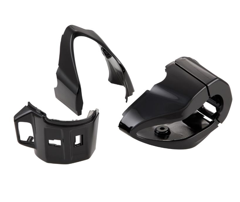 Abdeckung Schaltereinheit, links & rechts für Vepsa Primavera/​Sprint, schwarz glänzend