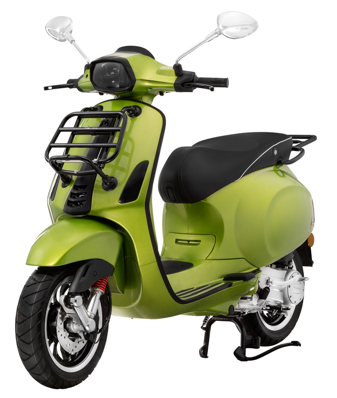 Gepäckbrücke hinten für Vespa Primavera /​Sprint /​Elettrica 50-150ccm, schwarz glänzend
