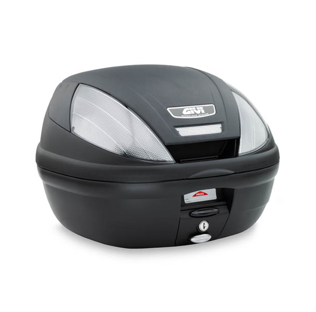 E370 TECH MONOLOCK Topcase mit transparenten Reflektoren und Platte Givi