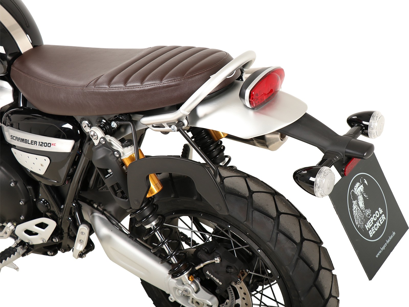 Seitenträger einseitig links schwarz C-Bow für Triumph Scrambler 1200 XC (2019-)