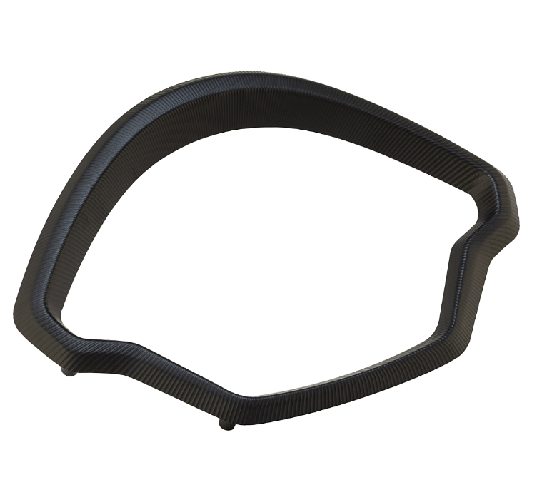 Zierring Tachometer für Vespa GTS/​GTS Super 125/​300ccm (`22-), Alu, schwarz matt eloxiert