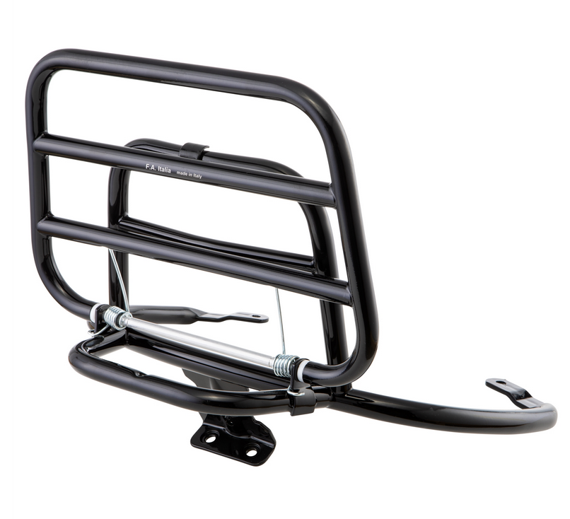 Gepäckträger hinten für Vespa Primavera /​Sprint 50-150ccm, klappbar, schwarz glänzend