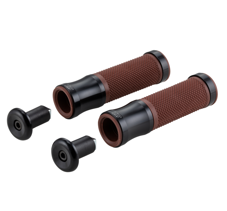 Griffe Ø 24/24 mm, L 125 mm für Vespa PX 125-200ccm, schwarz glänzend/braun