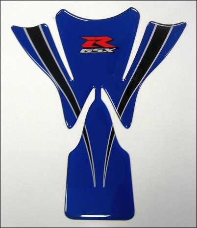 Tankpad, Blau für Suzuki GSX-R1000 BJ. 2005 - 2006/ 2007-2008/ GSX-R750 BJ: 2004-2005/ GSX-R750 BJ.