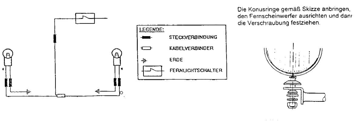 Twinlight Zusatzscheinwerferset (Fernlicht) chrom für Honda VF 750 C Magna (93-00) Hepco & Becker