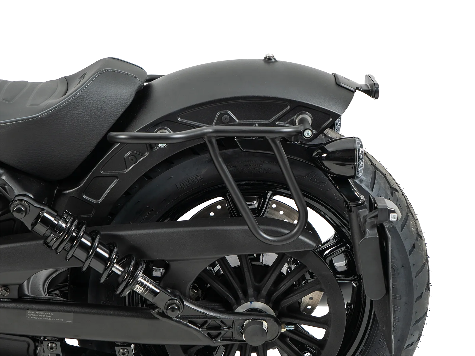 Ledertaschenhalter Cutout schwarz für Indian Scout Sixty Classic (25-) Hepco & Becker
