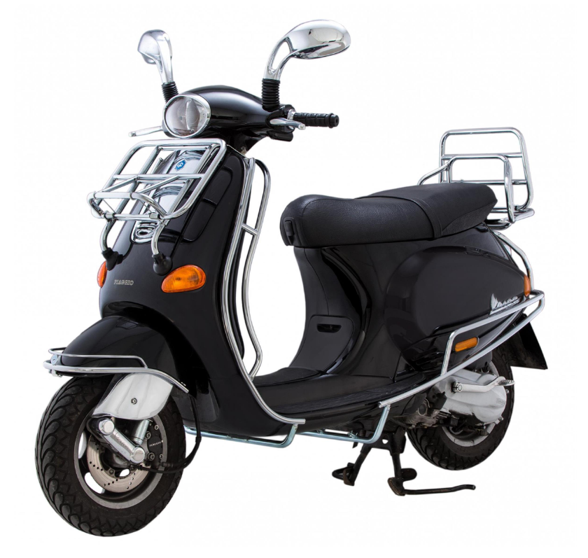 Gepäckträger vorne CUPPINI für Vespa ET2/​ET4 50-150ccm, klappbar, chrom