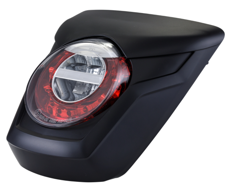 Rücklicht LED rot für Vespa Primavera/​Sprint 50-150ccm, Rand - schwarz matt