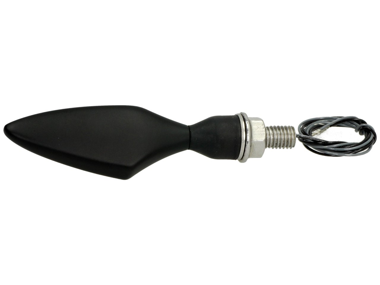 Kellermann Blinker, Rhombus Dark, Stahl, LED, VL/HR, 12 V, schwarz seidenmatt, M8x20, E-geprüft