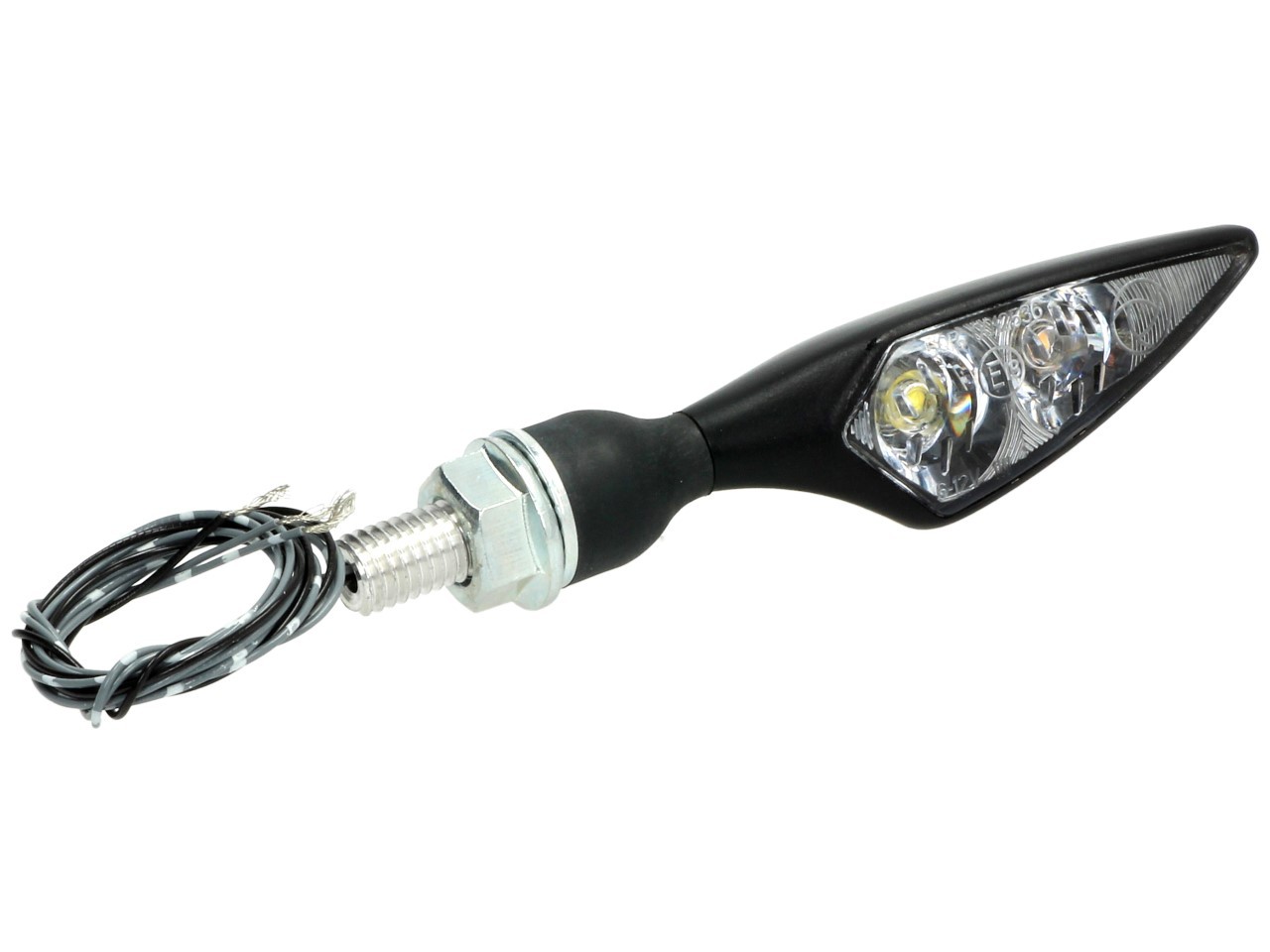 Kellermann Blinker, Rhombus PL, Stahl, LED, vorne links, 12 V, schwarz seidenmatt, E-geprüft
