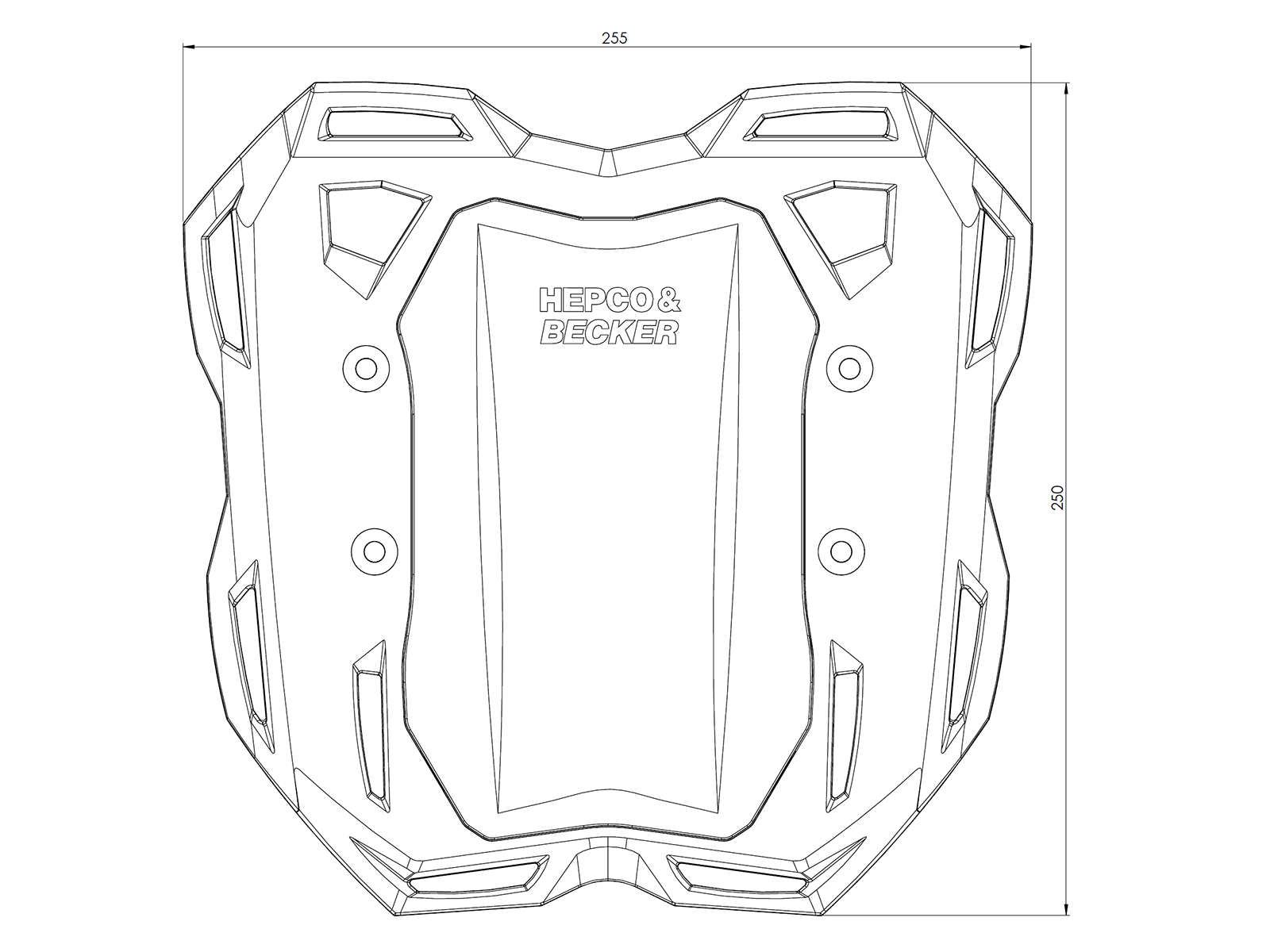 Smartrack Heckträger schwarz für Yamaha XSR 700 / Xtribute (16-21) Hepco & Becker