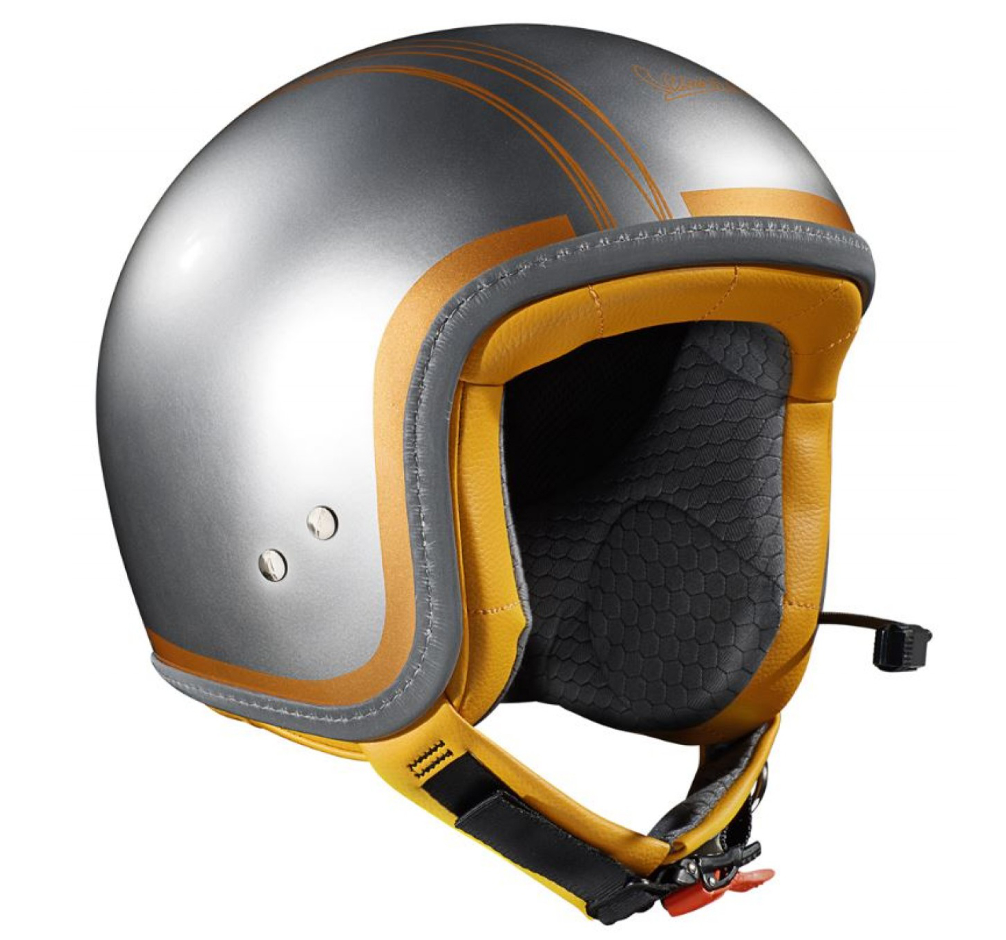 Vespa Jethelm Elettrica Tech blu (Bluetooth) silber orange