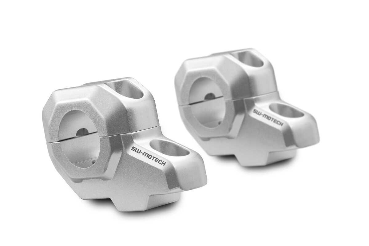 SW-Motech Lenkerverlegung, silber, H=30 mm, Verlegung um 22 mm für Yamaha Ténéré 700