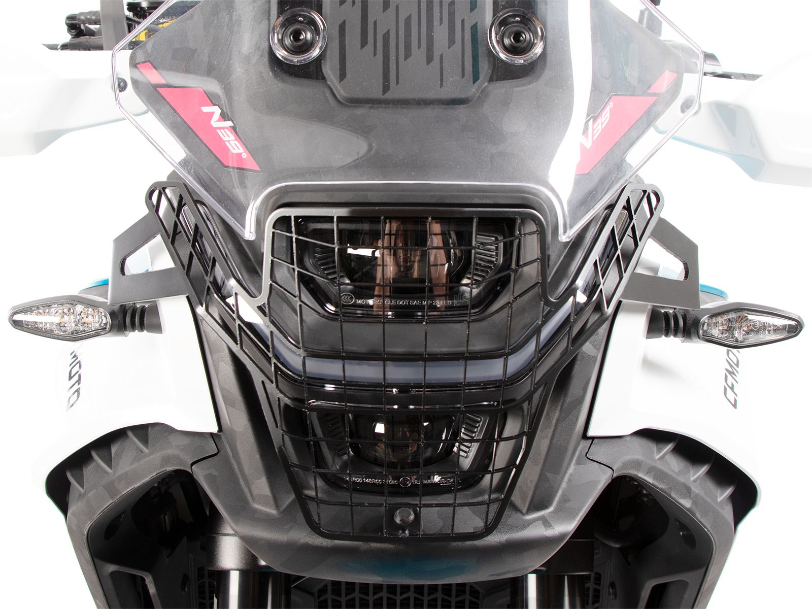 Lampenschutzgitter schwarz für CFMoto 450 MT (24-) Hepco & Becker