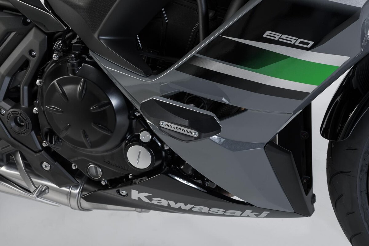 SW-Motech Sturzpad-Kit schwarz für Kawasaki Ninja 650