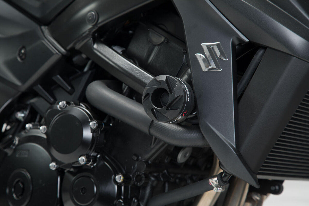 SW-Motech Sturzpad-Kit schwarz für Suzuki GSX-S 750 /Yamaha MT-03