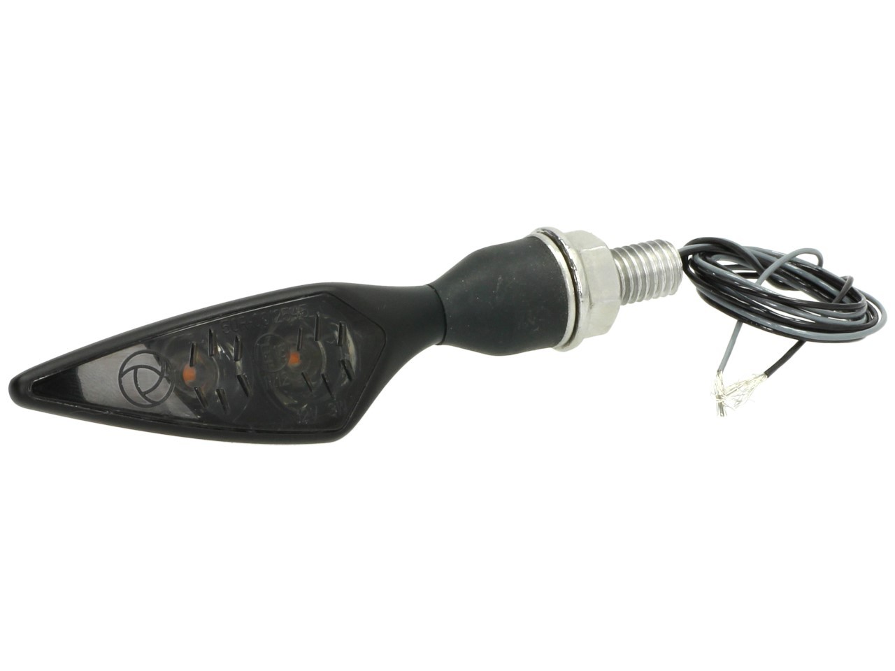 Kellermann Blinker, Rhombus Dark, Stahl, LED, VR/HL, 12 V, schwarz seidenmatt, M8x20, E-geprüft