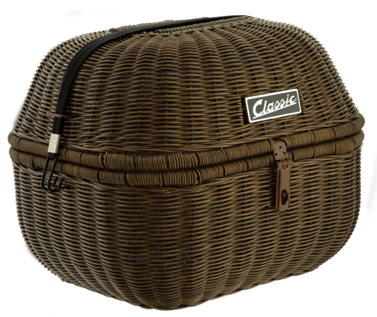 Gepäckkorb Classic für Vespa, dunkelbraun