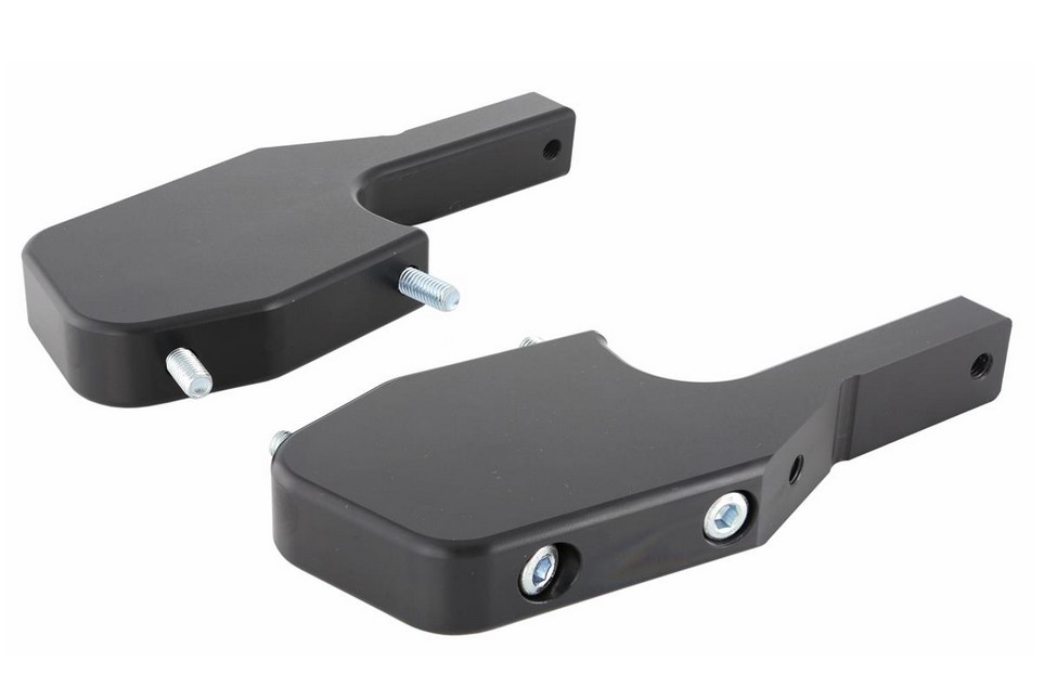 Fußrastenadapter Sozius für Vespa GTS/​GTS Super/​GTV/​GT 60/​GT/​GT L 125-300ccm, schwarz glänzend